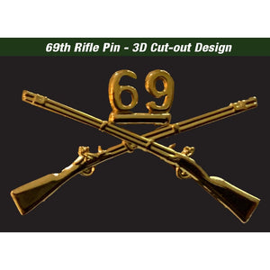 69th Regiment Brass Crossed Rifles Regulation Size